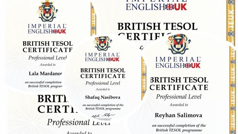 " TESOL " təlimi – 7 müdavimləri